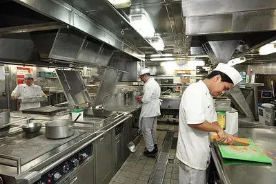 Chefs cooking on the Restaurant Kitchen